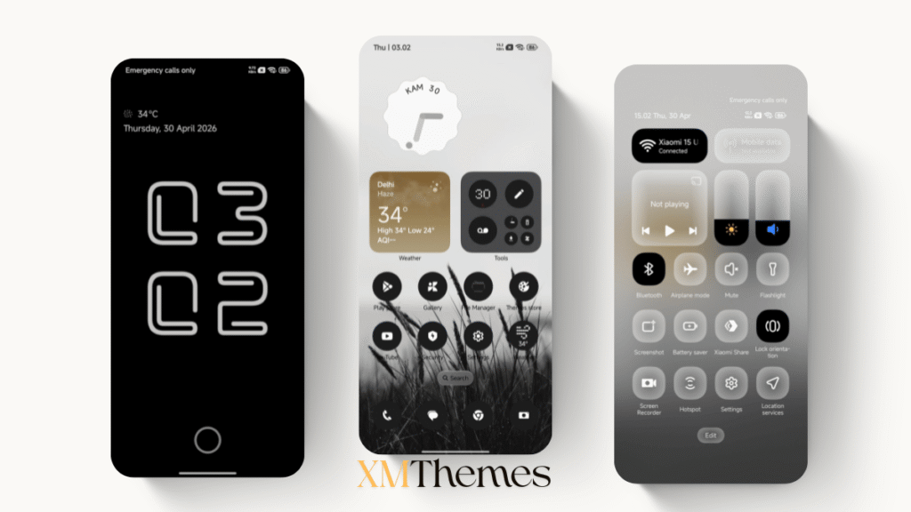 XMThemes Best Xiaomi Themes 15 Black-3 HyperOS Theme