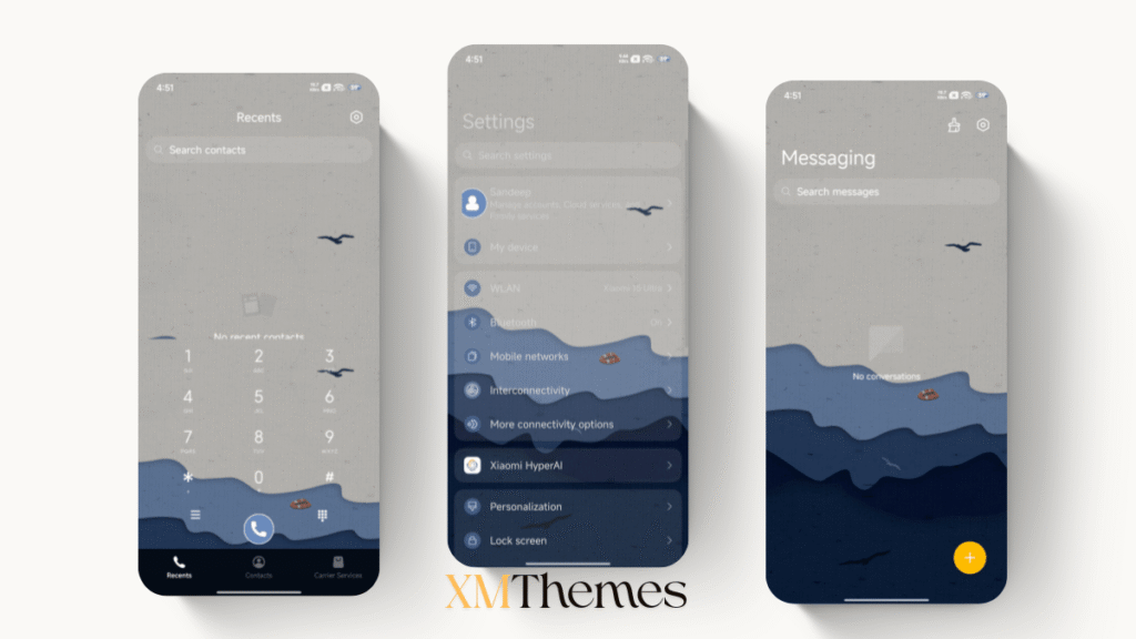 XMThemes Best Xiaomi Themes 90 Across the Sea HyperOS Theme