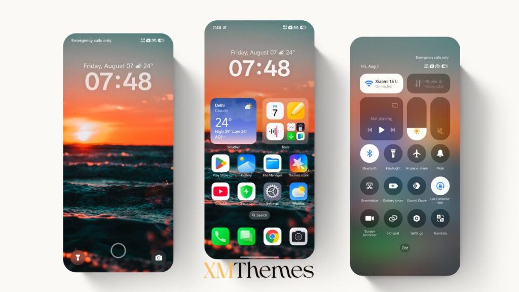 XMThemes Best Xiaomi Themes 12 Geometry HyperOS Theme