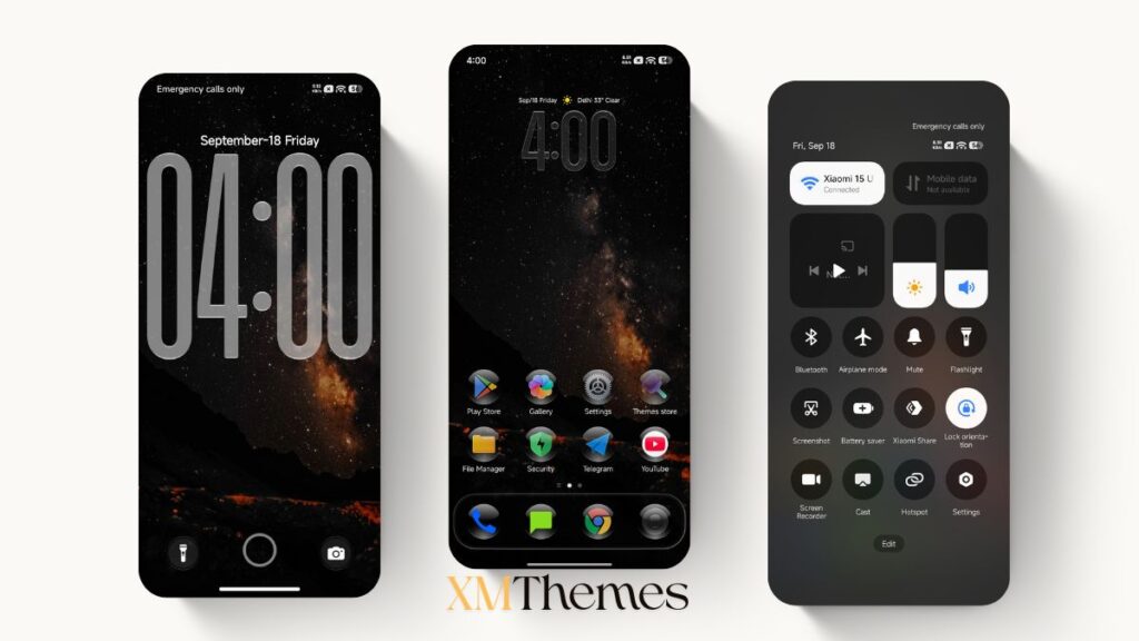 Nebula Noir HyperOS Theme