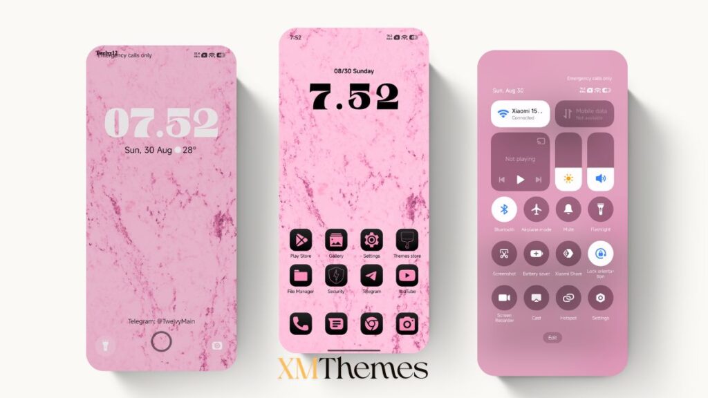 Pink IceCream HyperOS Theme for Xiaomi and REDMI Phones 1 XMThemes Best Xiaomi Themes 25 Pink IceCream HyperOS Theme