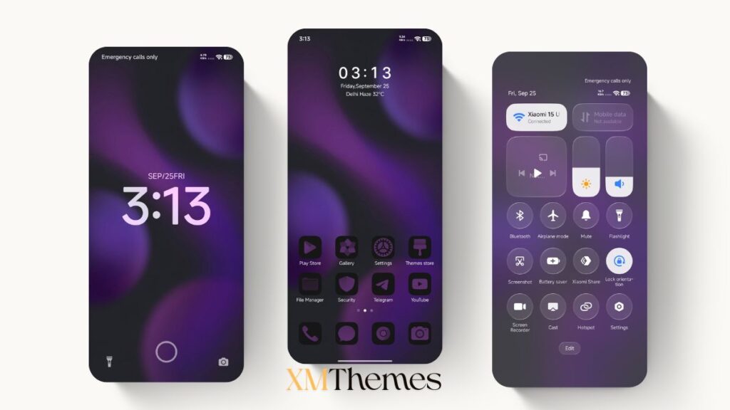 Deep Violet HyperOS Theme