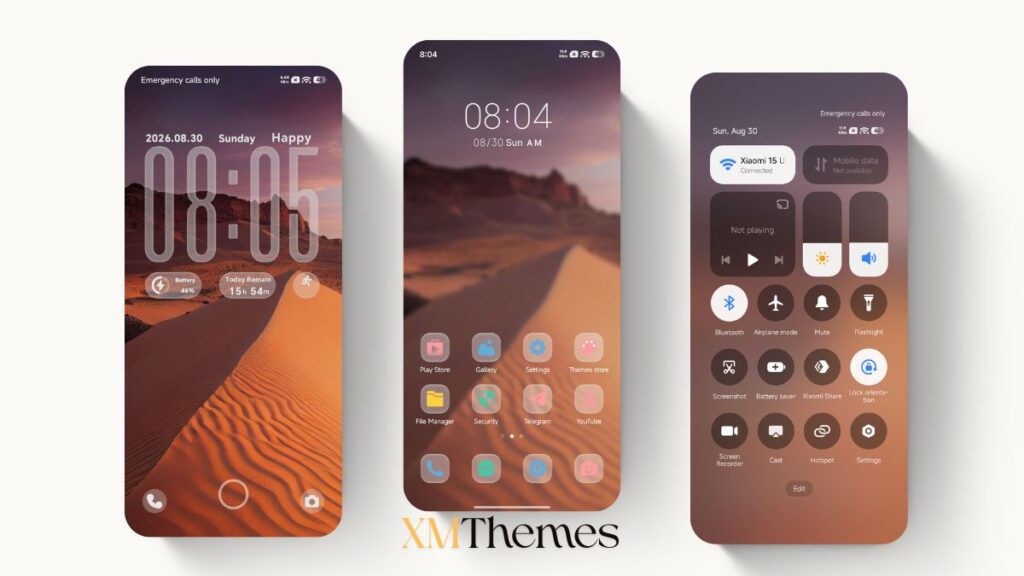 Orange Sand Sea HyperOS Theme