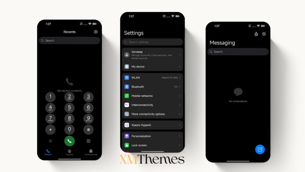 VK BLUE OS HyperOS Theme for Xiaomi and REDMI Phones 2 XMThemes Best Xiaomi Themes 69 VK BLUE OS HyperOS Theme