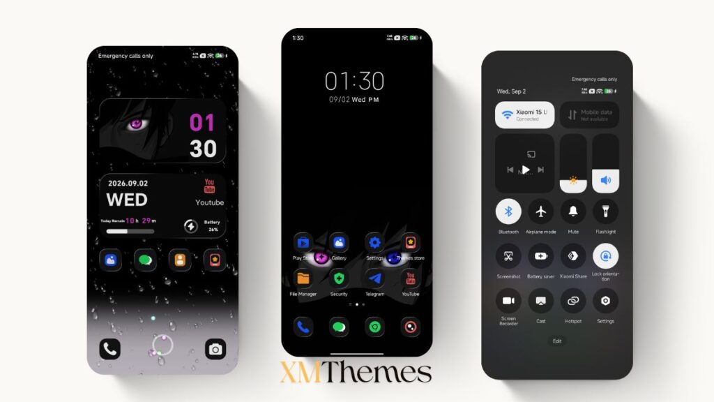 XMThemes Best Xiaomi Themes 73 Gaze of Night HyperOS Theme
