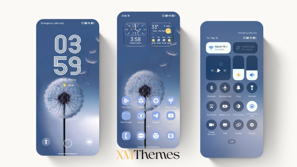 VK Blue Bloom HyperOS Theme