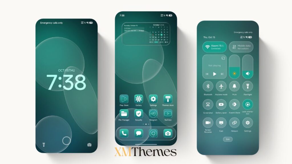Green Real Glass HyperOS Theme