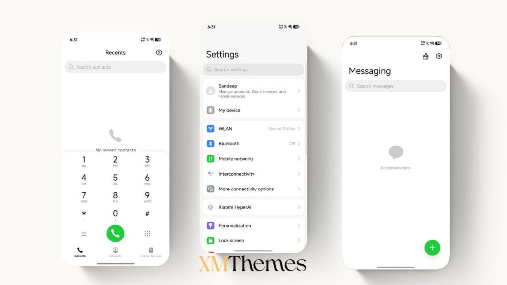 XMThemes Best Xiaomi Themes 52 Black Real Glass HyperOS Theme